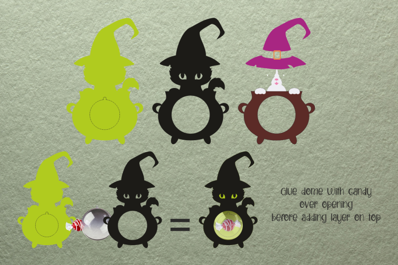 witch-cat-halloween-candy-dome-template