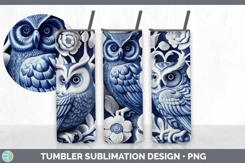 blue-and-white-owl-bird-tumbler-sublimation-20-oz-skinny-tumbler-des