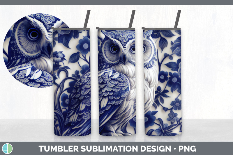 blue-and-white-owl-bird-tumbler-sublimation-20-oz-skinny-tumbler-des