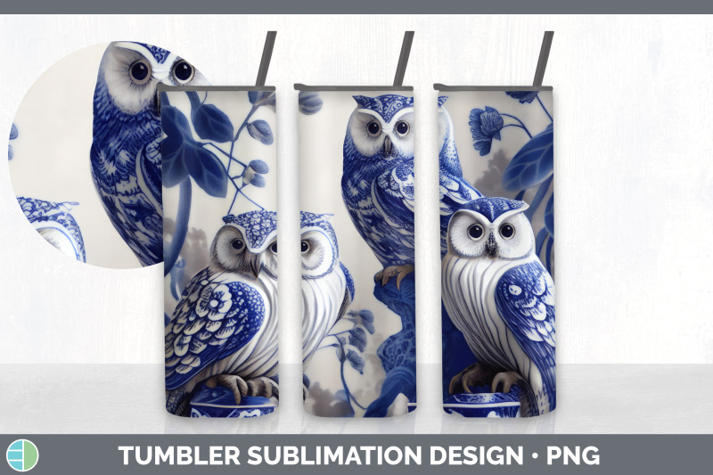 blue-and-white-owl-bird-tumbler-sublimation-20-oz-skinny-tumbler-des