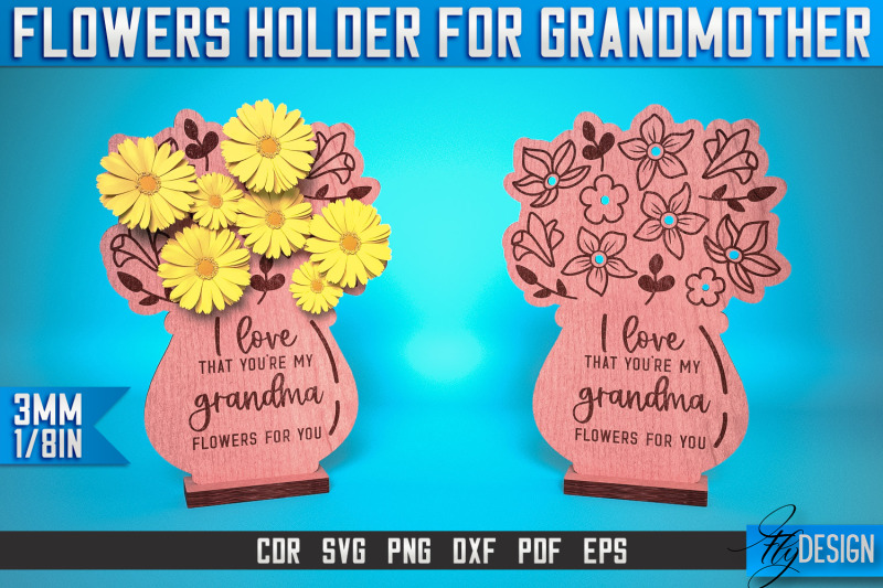 flowers-holder-for-grandmother-laser-cut-svg-grandmother-laser-cut