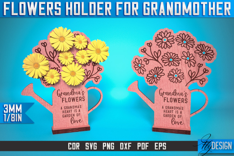 flowers-holder-for-grandmother-laser-cut-svg-grandmother-laser-cut