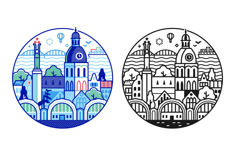 riga-icons-and-illustrated-cityscape