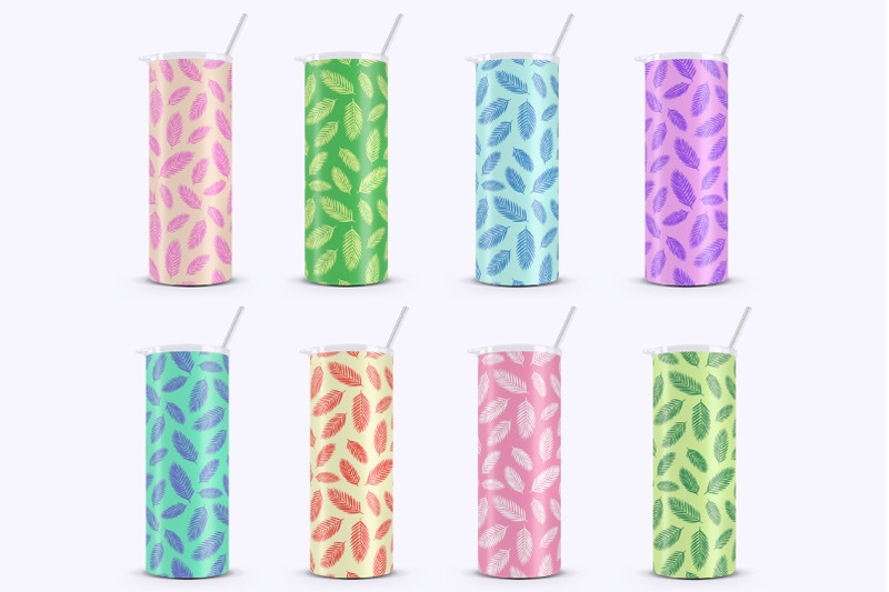 tropical-leaves-tumbler-wrap-palm-leaves-tumbler-design