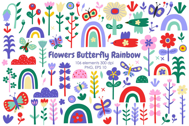 scandinavian-flowers-butterfly-rainbow-clipart