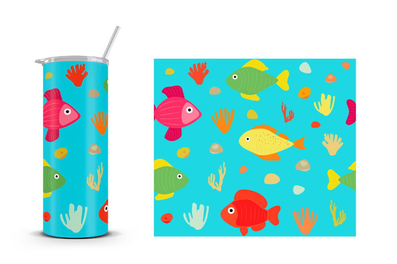 sea-tumbler-wrap-fish-tumbler-design-summer-tumbler-wrap