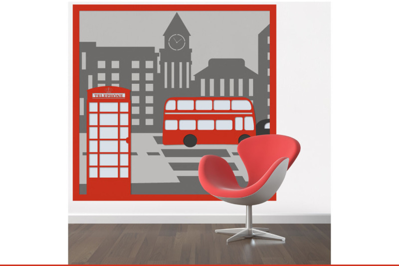 red-telephone-booth-multilayer-3d-postcard-svg-shadow-box