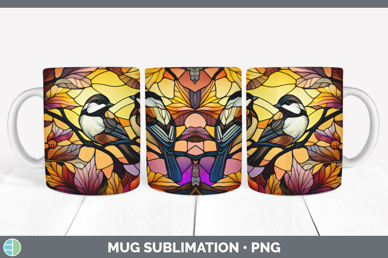 stained-glass-chickadee-bird-mug-wrap-sublimation-coffee-cup-designs