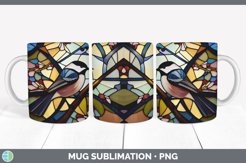 stained-glass-chickadee-bird-mug-wrap-sublimation-coffee-cup-designs