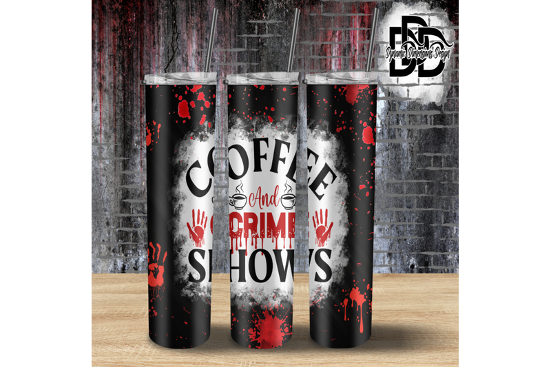 coffee-and-crime-shows-tumbler-wrap