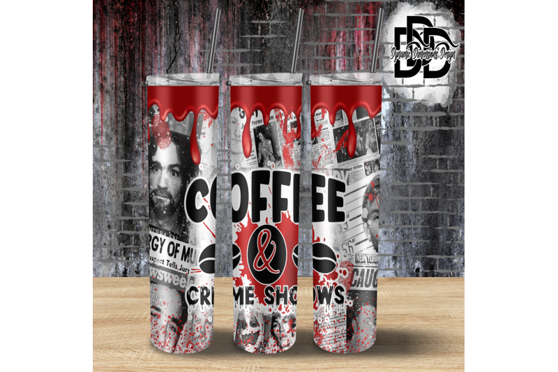 coffee-and-crime-shows-tumbler-wrap