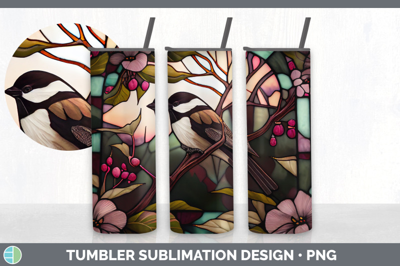 stained-glass-chickadee-bird-tumbler-sublimation-20-oz-skinny-tumble