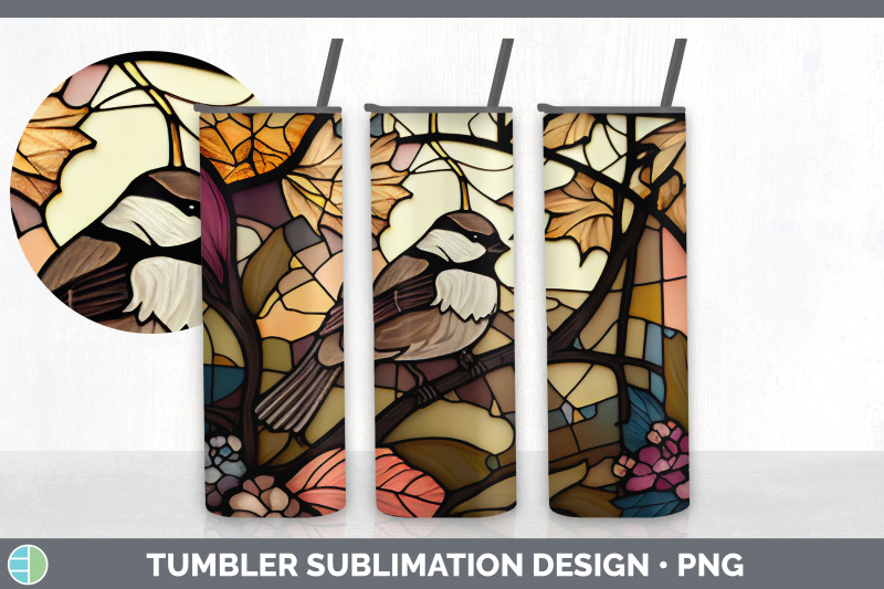 stained-glass-chickadee-bird-tumbler-sublimation-20-oz-skinny-tumble