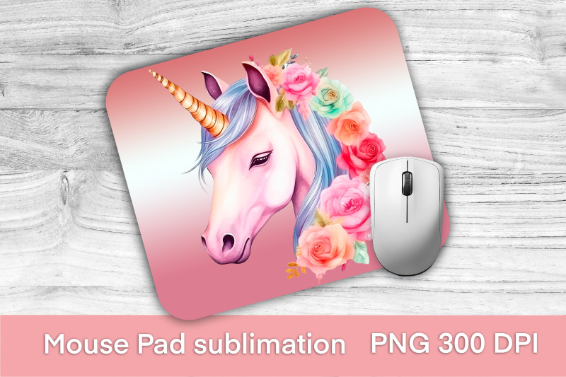mouse-pad-sublimation-unicorn-flower-sublimation