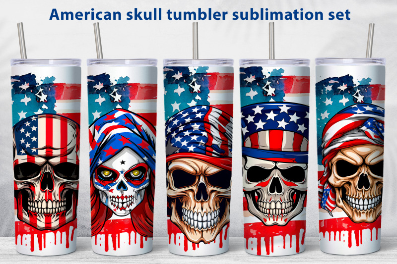 american-skull-tumbler-sublimation-bundle-usa-skinny-tumbler