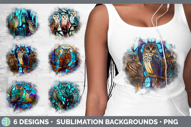 stained-glass-owl-bird-grunge-background-sublimation-distressed-back