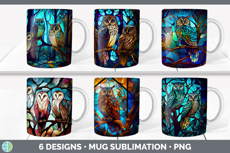 stained-glass-owl-bird-mug-wrap-sublimation-coffee-cup-designs-bundl