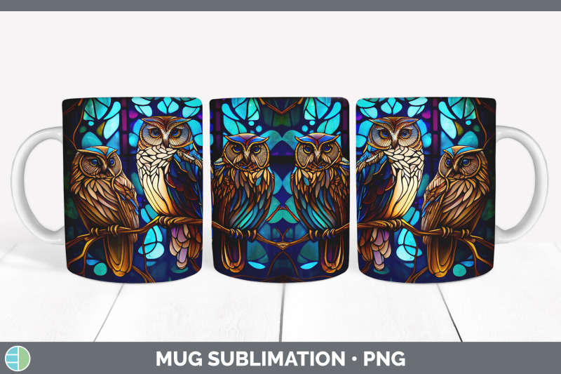 stained-glass-owl-bird-mug-wrap-sublimation-coffee-cup-designs-bundl