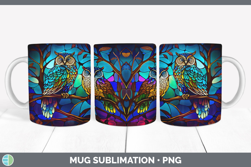 stained-glass-owl-bird-mug-wrap-sublimation-coffee-cup-designs-bundl