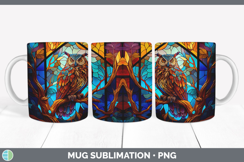 stained-glass-owl-bird-mug-wrap-sublimation-coffee-cup-designs-bundl