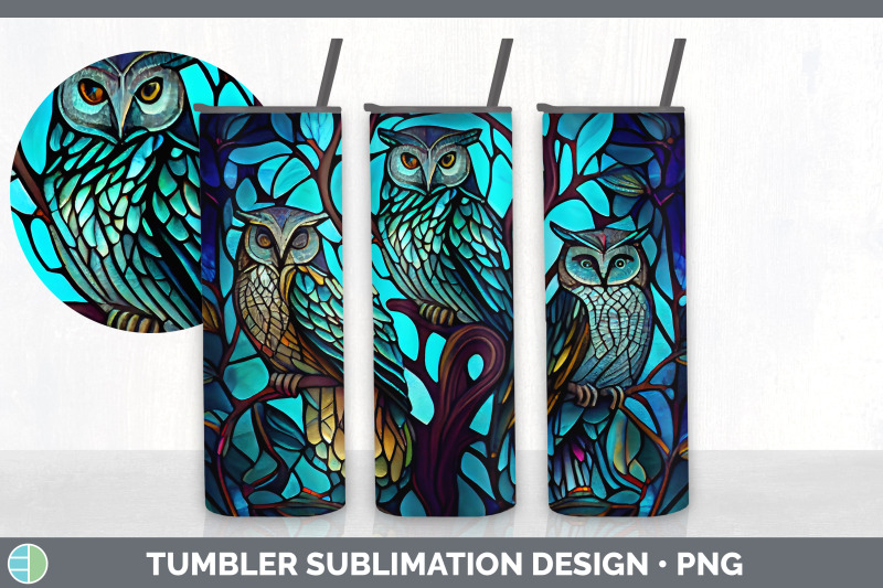 stained-glass-owl-bird-tumbler-sublimation-20-oz-skinny-tumbler-desi