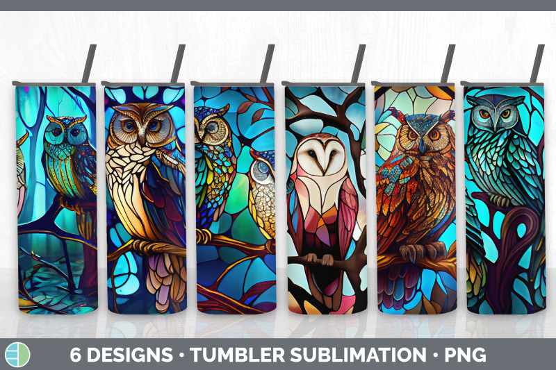 stained-glass-owl-bird-tumbler-sublimation-20-oz-skinny-tumbler-desi