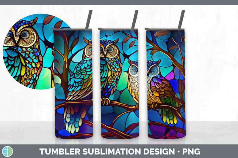 stained-glass-owl-bird-tumbler-sublimation-20-oz-skinny-tumbler-desi