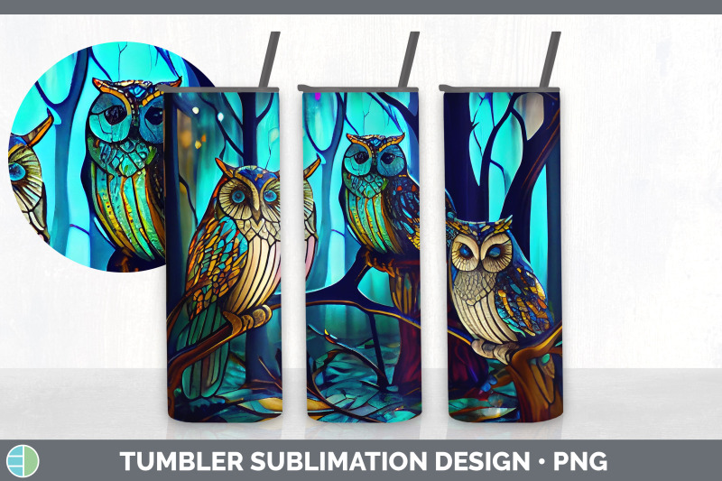 stained-glass-owl-bird-tumbler-sublimation-20-oz-skinny-tumbler-desi