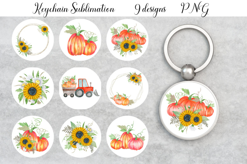 mega-keychain-bundle-round-sublimation-key-keychain-nbsp