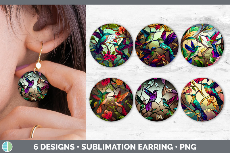 stained-glass-hummingbird-bird-round-earrings-sublimation-earrings-d