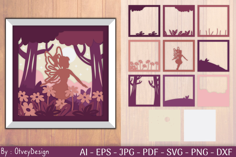 fairy-in-the-garden-shadow-box-layered-papercut