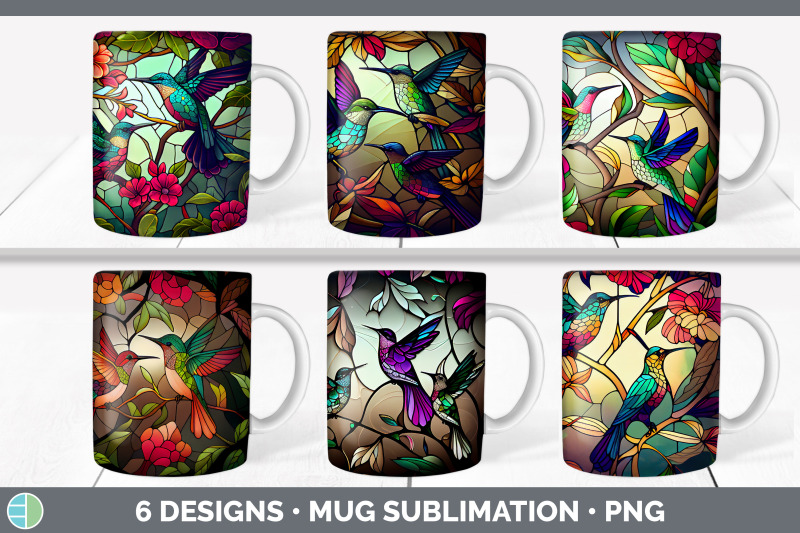 stained-glass-hummingbird-bird-mug-wrap-sublimation-coffee-cup-desig