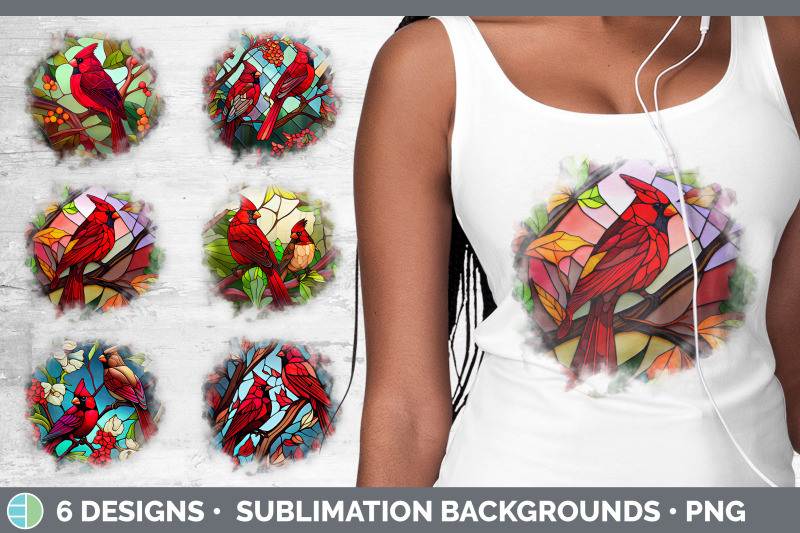 stained-glass-cardinal-bird-grunge-background-sublimation-distressed