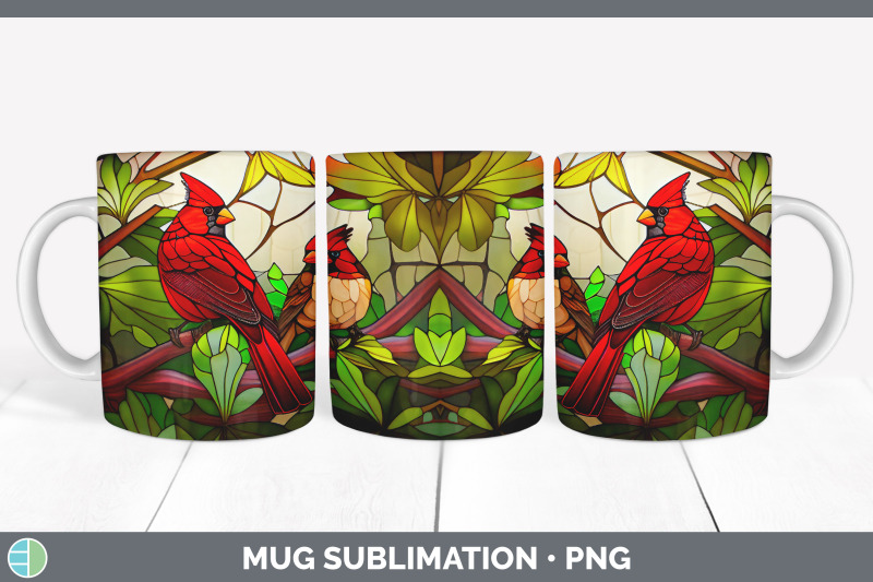 stained-glass-cardinal-bird-mug-wrap-sublimation-coffee-cup-designs