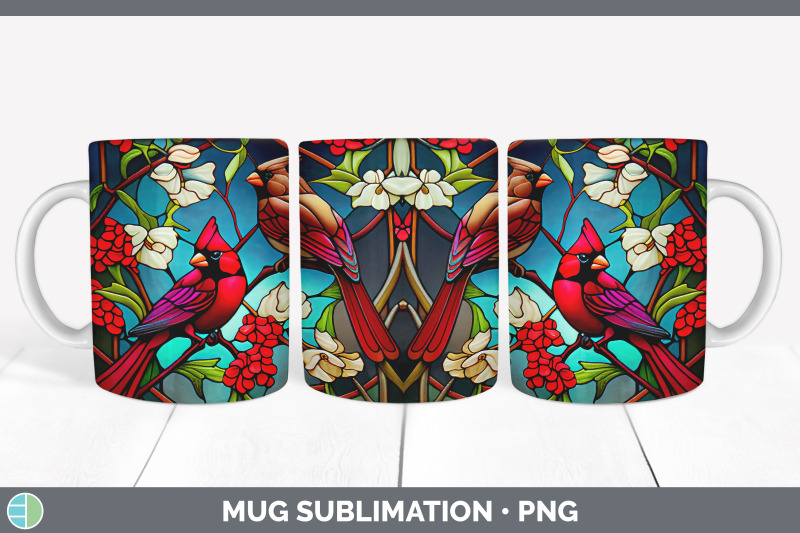 stained-glass-cardinal-bird-mug-wrap-sublimation-coffee-cup-designs