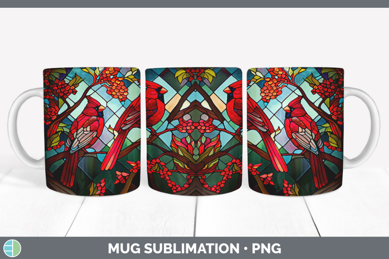 stained-glass-cardinal-bird-mug-wrap-sublimation-coffee-cup-designs