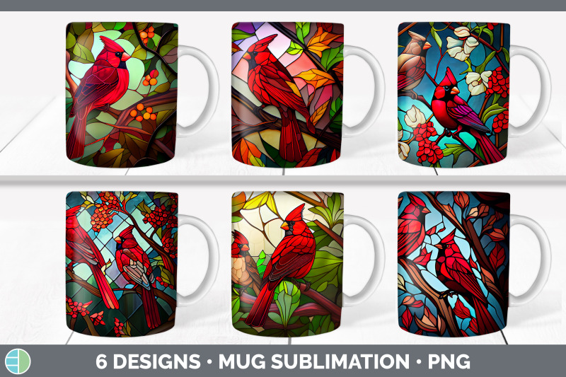 stained-glass-cardinal-bird-mug-wrap-sublimation-coffee-cup-designs