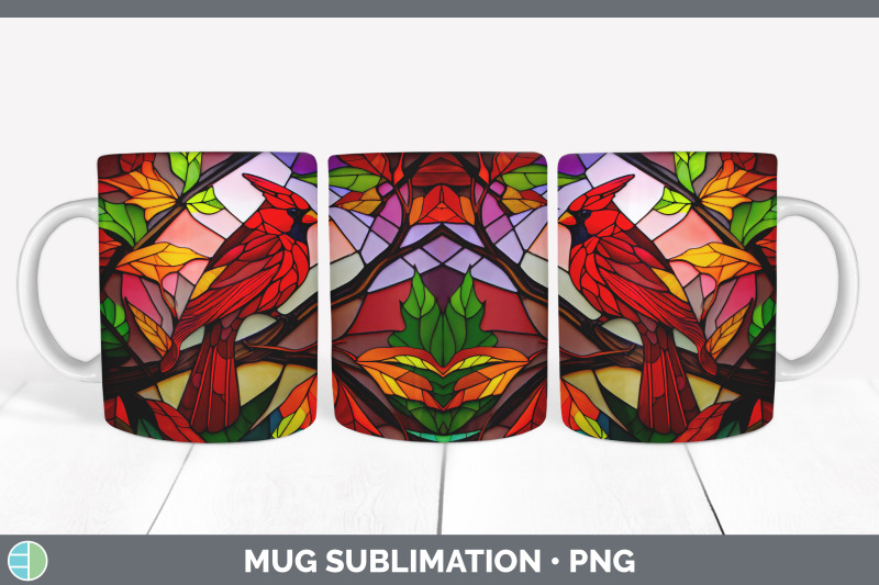 stained-glass-cardinal-bird-mug-wrap-sublimation-coffee-cup-designs