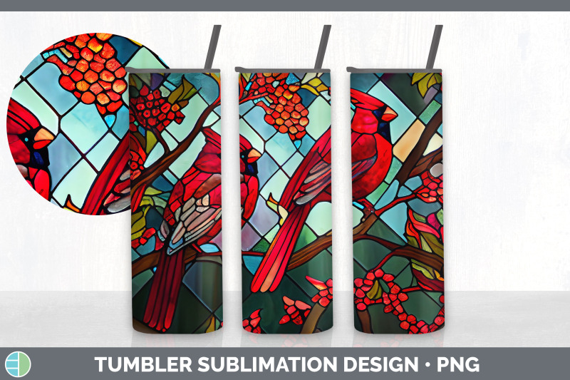 stained-glass-cardinal-bird-tumbler-sublimation-20-oz-skinny-tumbler