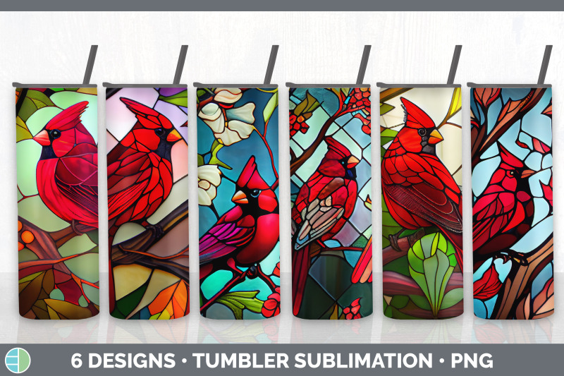 stained-glass-cardinal-bird-tumbler-sublimation-20-oz-skinny-tumbler