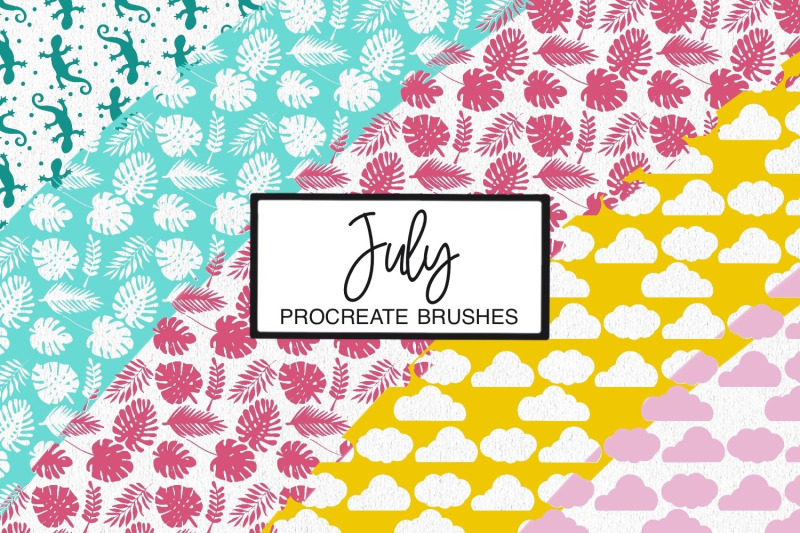 july-procreate-pattern-brushes-summer