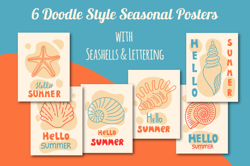 summer-greeting-cards-amp-posters-seashells