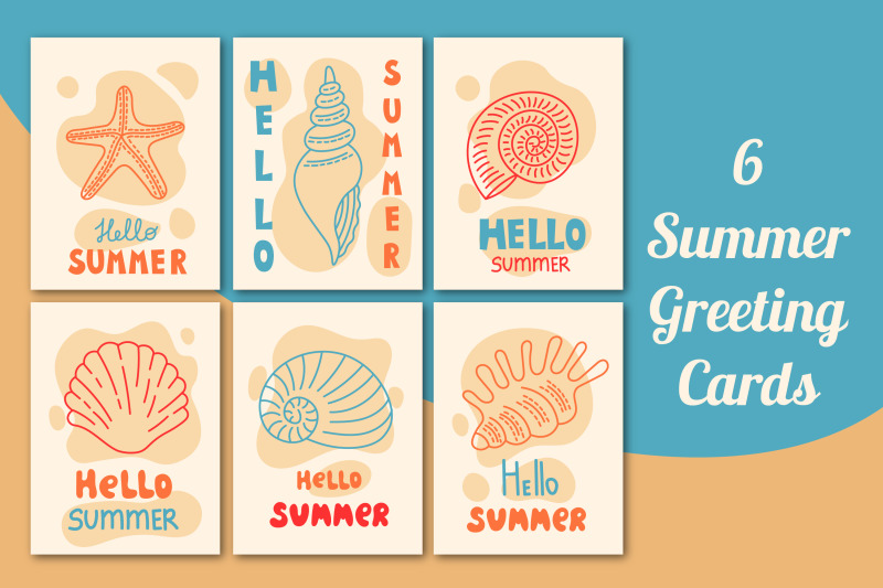 summer-greeting-cards-amp-posters-seashells