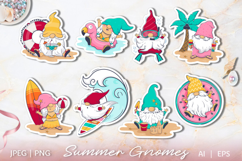 cute-beach-gnomes-stickers-8-summer-gnome-png