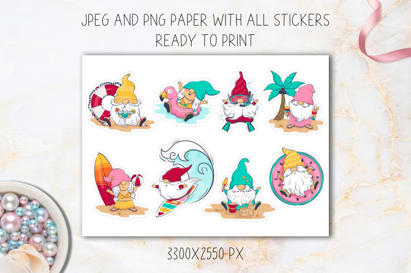 cute-beach-gnomes-stickers-8-summer-gnome-png