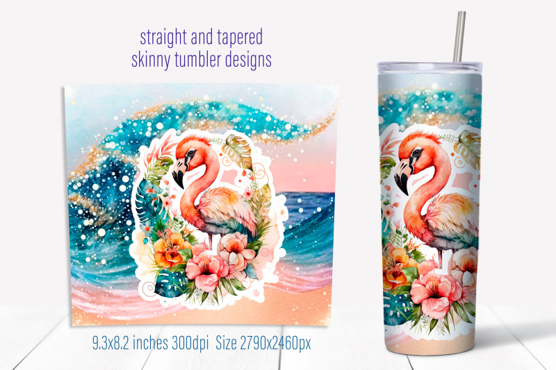 summer-tumbler-sublimation-png-flamingo-tumbler-wrap-design