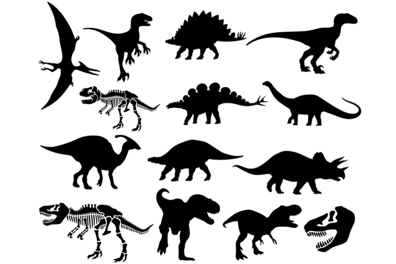 14 Dinosaurs Stencil, Dinosaur Stencil Digital Templates. By Doodle ...