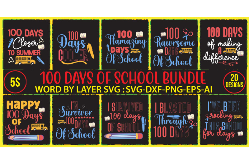 100-happy-school-day-svg-bundle-boy-100-days-of-school-svg-dino-i-ro