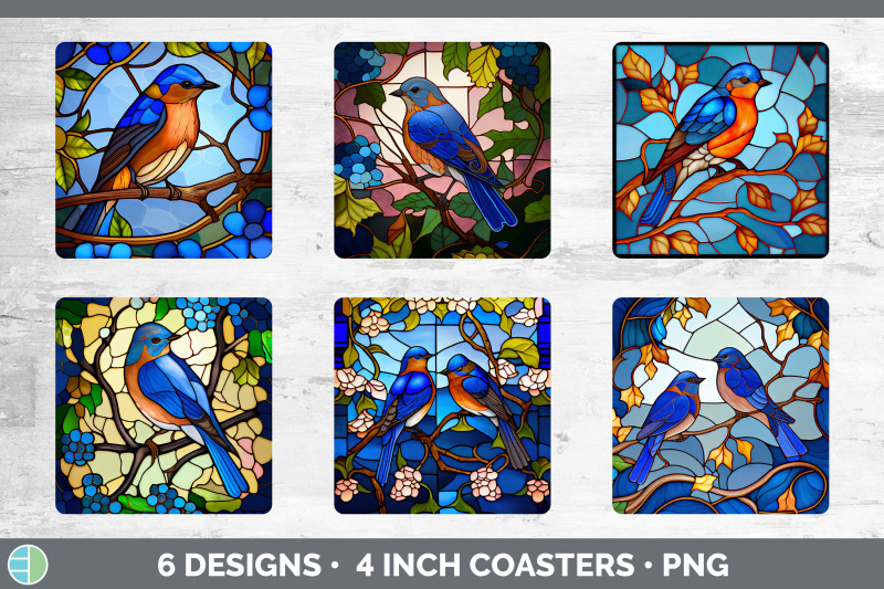 stained-glass-eastern-bluebird-bird-square-coaster-sublimation-coast