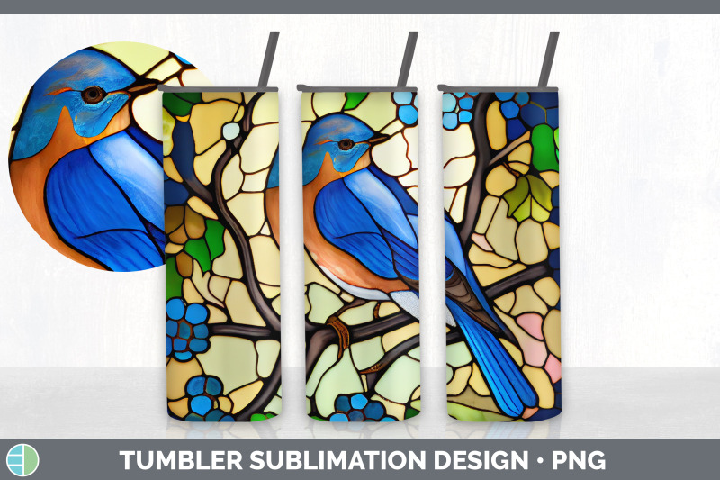 stained-glass-eastern-bluebird-bird-tumbler-sublimation-20-oz-skinny